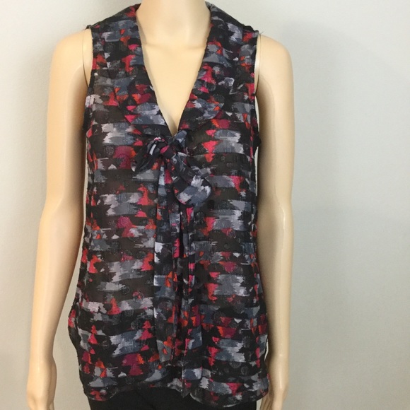 Kirna Zabete Tops - Kirna Zabete for Target Sparkle Tie Neck Blouse